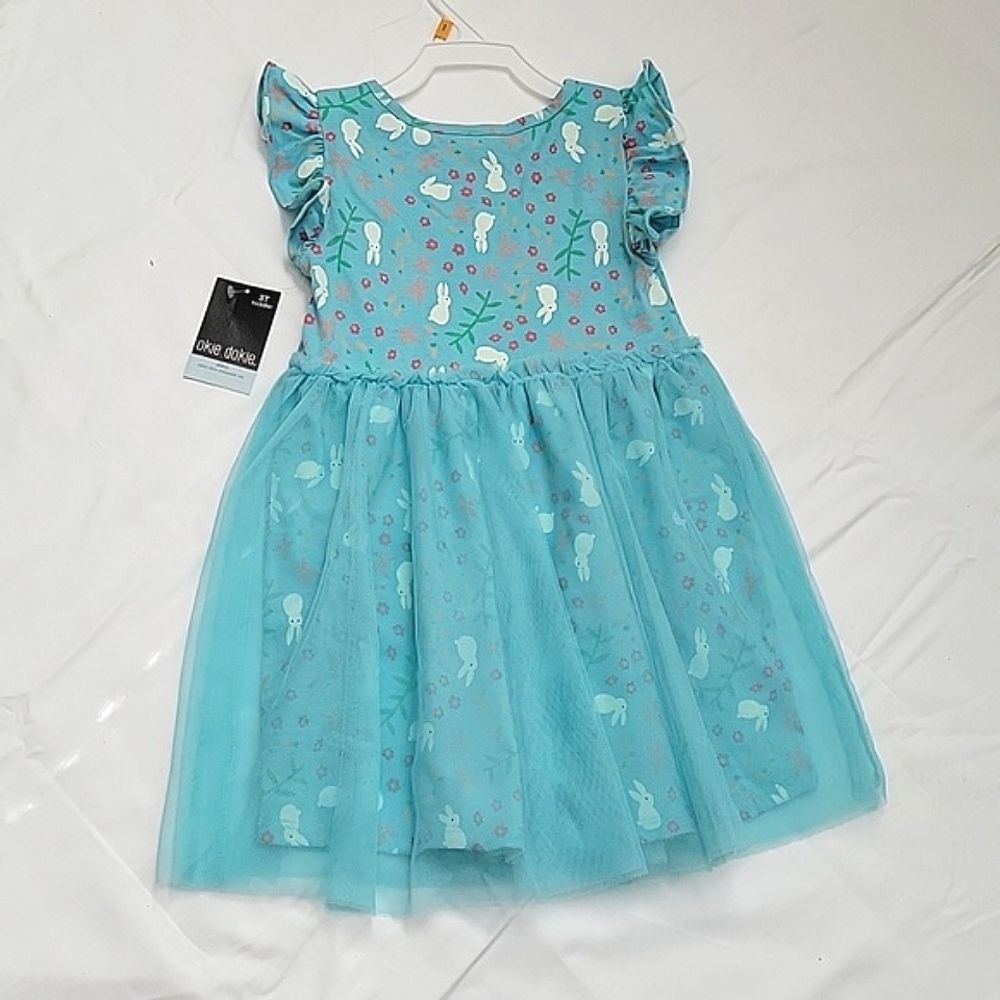 SET OF NEW OKIE DOKIE Dress. Color Angel Blue And UVSKINZ Reversible Hat Used. - Picture 3 of 17